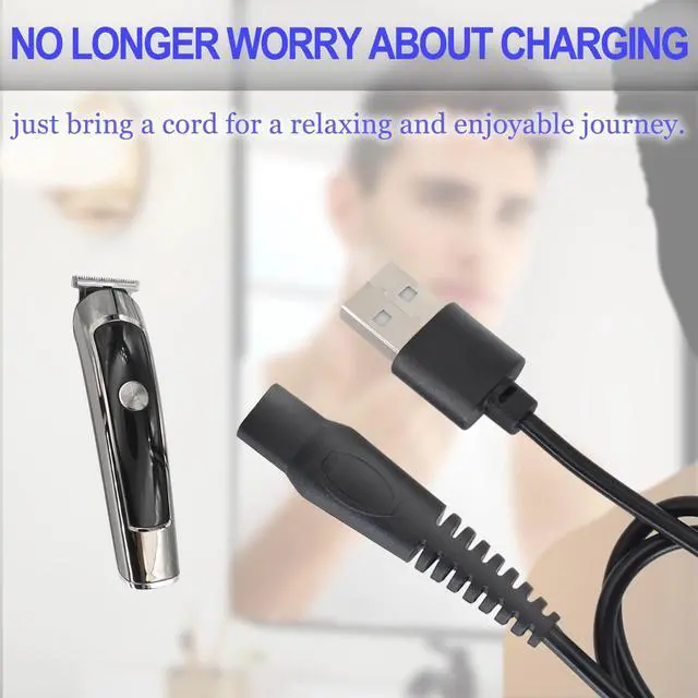 Alt view image 3 of 6 - Charger Cable Compatible with Ufree/Brightup/VIKICON Beard Trimmer All-in-one Multifunctional Grooming kit Hair Clippers USB Cable