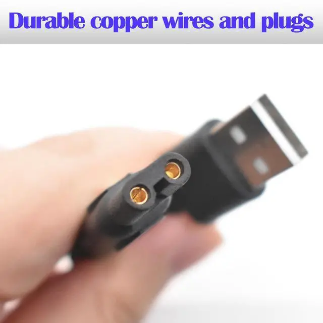 Alt view image 2 of 6 - Charger Cable Compatible with Ufree/Brightup/VIKICON Beard Trimmer All-in-one Multifunctional Grooming kit Hair Clippers USB Cable