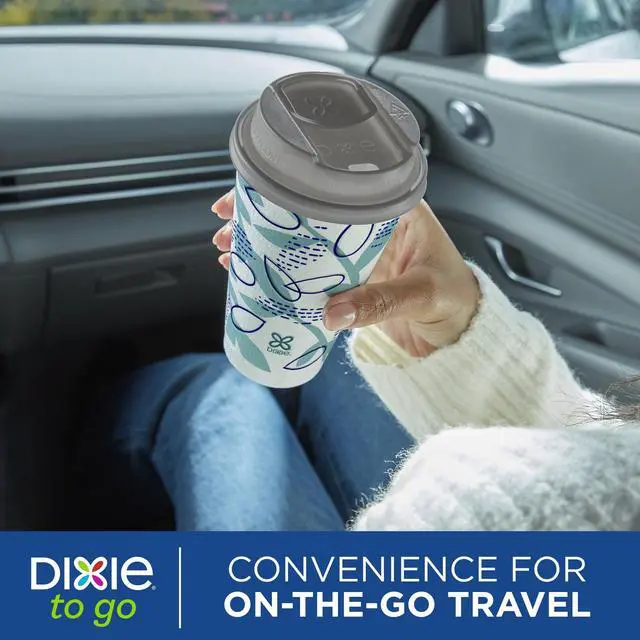 Alt view image 5 of 7 - To Go Paper Coffee Cups With Lids, 16 oz, 108 Count (6 packs of 18 cups), Disposable Insulated Paper Cups for On-The-Go Hot or Cold Beverages