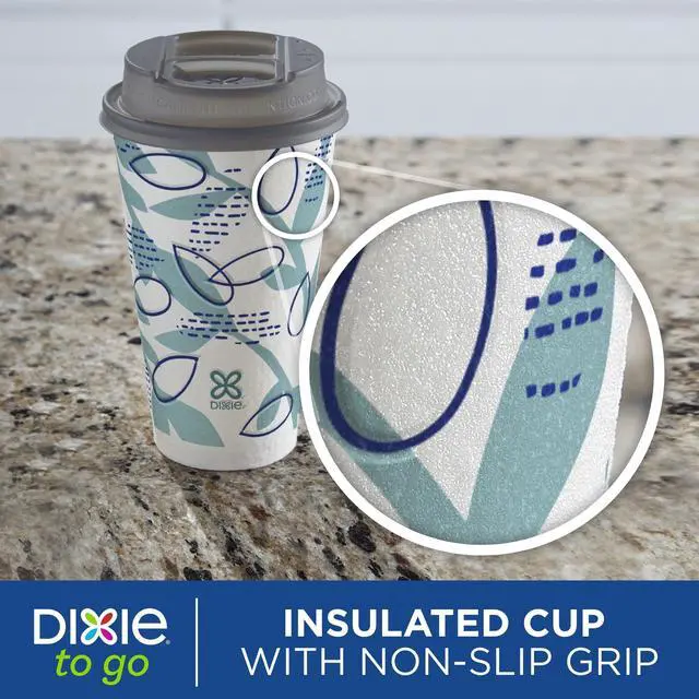 Alt view image 6 of 7 - To Go Paper Coffee Cups With Lids, 16 oz, 108 Count (6 packs of 18 cups), Disposable Insulated Paper Cups for On-The-Go Hot or Cold Beverages