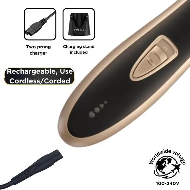 Alt view image 4 of 7 - T Shaper Professional Barber Trimmer | 90 Min Runtime, Low Noise Clippers for Men & Sensitive Skin | Cordless Zero Gap Beard Trimmer | ST5210