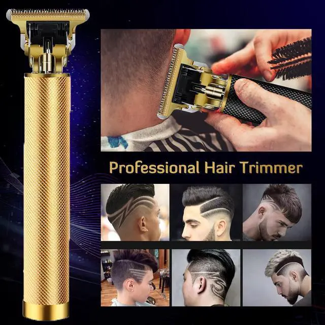 Alt view image 2 of 7 - Hair Clippers for Men, Hair Trimmer T Blade Trimmer Zero Gapped Trimmer, Cordless Rechargeable Beard Trimmer Shaver Hair Cutting Kit with Ear Spoon Tool Set (Gold)
