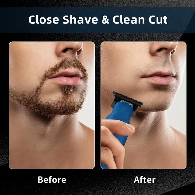 Alt view image 3 of 7 - Professional Beard Trimmer for Men - Electric Hair Clippers, Zero Gapped T-Blade Edgers, Cordless Rechargeable Mustache Trimmer Grooming Kit for Body