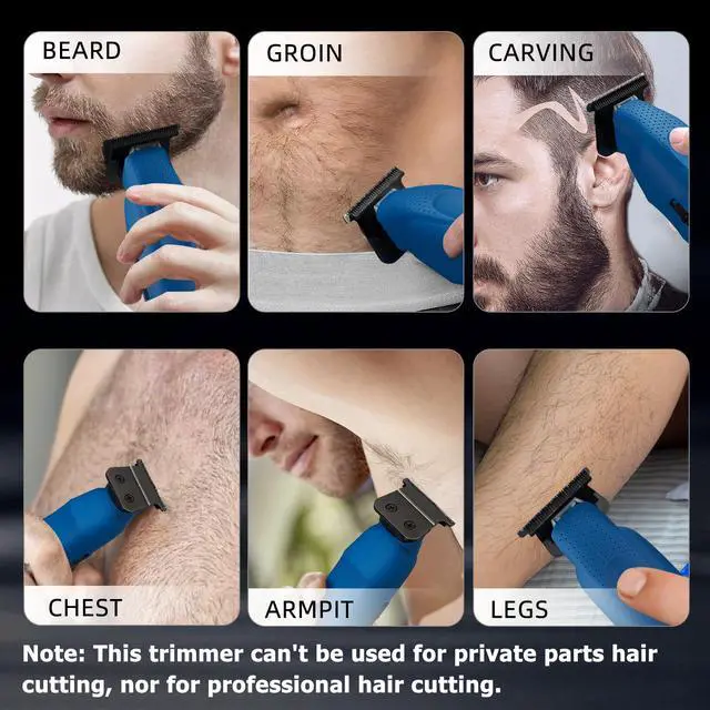 Alt view image 2 of 7 - Professional Beard Trimmer for Men - Electric Hair Clippers, Zero Gapped T-Blade Edgers, Cordless Rechargeable Mustache Trimmer Grooming Kit for Body