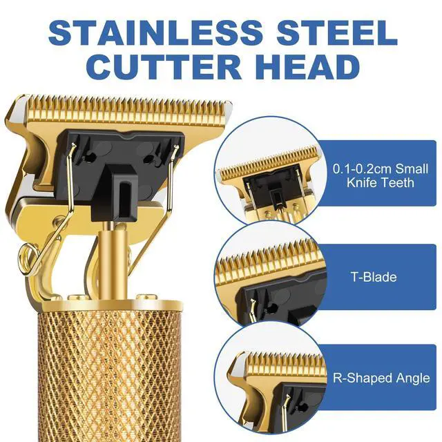 Alt view image 3 of 7 - Professional Beard Trimmer for Men, Cordless Rechargeable Hair Trimmer for Men,T-Blade Hair Clippers,Hair Cutting Kit with Guide Combs, Gifts for Men