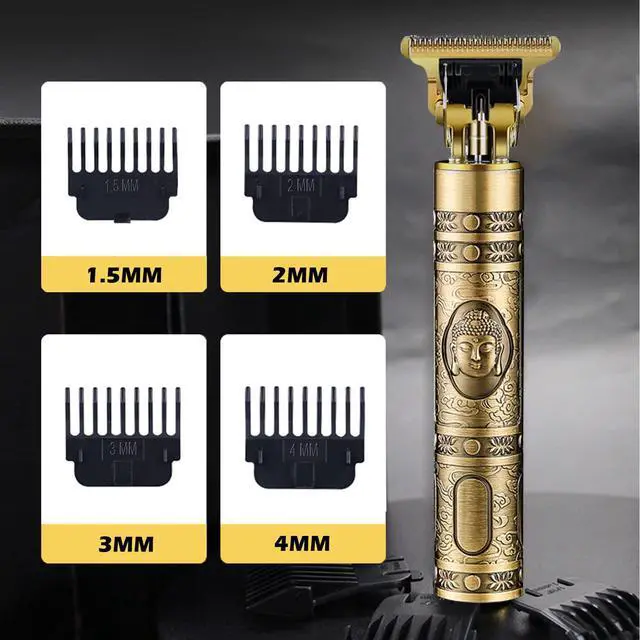 Alt view image 4 of 7 - Hair Clippers for Men, Cordless Electric Hair Trimmer and Beard Shaver, T Blade Zero Gapped Edgers Clipper Hair Cutting Kit, Rechargeable, Gift for Father
