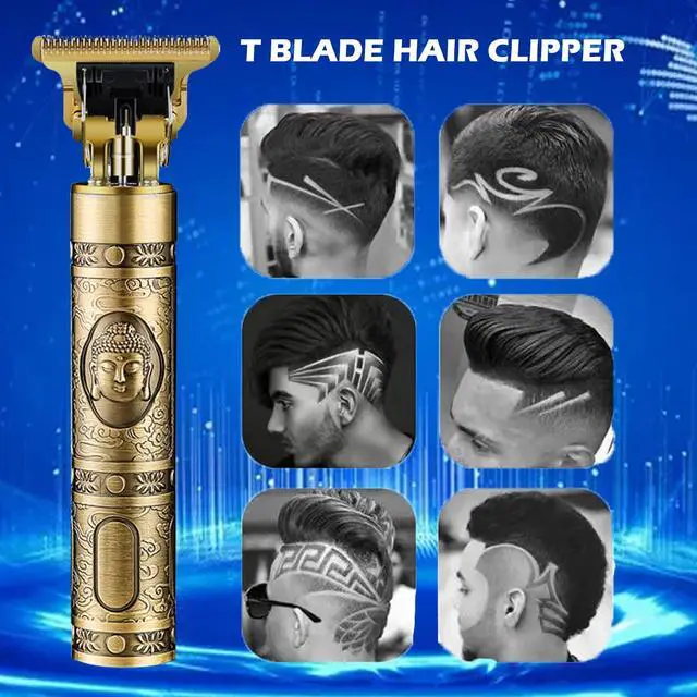 Alt view image 7 of 7 - Hair Clippers for Men, Cordless Electric Hair Trimmer and Beard Shaver, T Blade Zero Gapped Edgers Clipper Hair Cutting Kit, Rechargeable, Gift for Father
