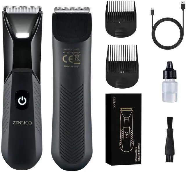 Main image of Manscape Body Hair Trimmer, Pubic Hair Trimmer for Men, Ceramic Blade Body Shavers with USB-C Charging, Replaceable Heads Ball Razors with Led Spotlight, 90 Minutes Shaving, Ideal Gift for Men