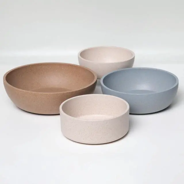 Alt view image 2 of 2 - - Dolce Bamboo - Eco-Friendly Pet Bowls & Dishes for Dog, Cats, Puppy Food and Water Bowl -Sustainable and Dishwasher Safe, Made with Real Bamboo (Medium, Oat-Beige)