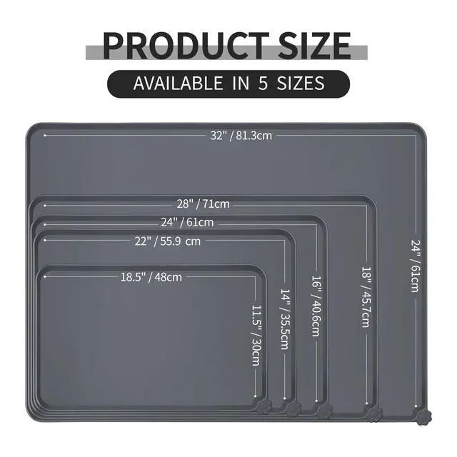 Alt view image 2 of 7 - Silicone Pet Feeding Mat - Waterproof & Non-Slip Dog Cat Placemat