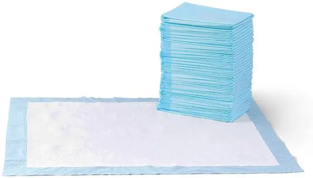 Main image of Leak-Proof Dog and Puppy Potty Training Pee Pads with Quick-Dry 5-Layer Design, X-Large Size 28 x 34 Inch, Blue & White, 40-Pack