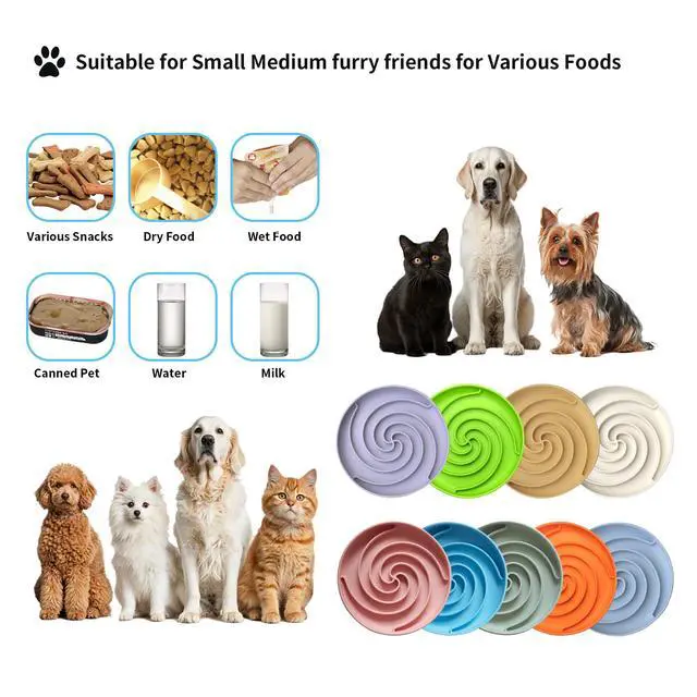 Alt view image 4 of 7 - Slow Feeder Dog Bowls, Dishwasher Microwave Safe Silicone Puppy Puzzle Bowl with Non-Slip Design for Eating (Grey Green)