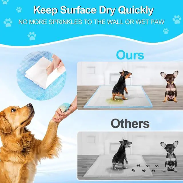 Alt view image 6 of 7 - Pee Pads for Dogs 36"x48" 40 Count, Puppy Pads Extra Large, Disposable Thicken Pet Training Pads for Cats Doggie Rabbits, Incontinence Underpads Ultra Absorbent & Quick-Dry, Leakproof Potty Pads