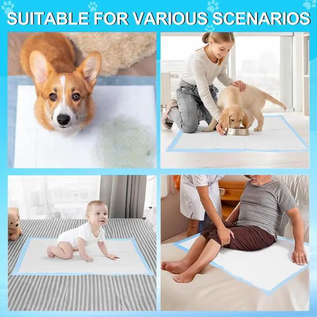 Alt view image 7 of 7 - Pee Pads for Dogs 36"x48" 40 Count, Puppy Pads Extra Large, Disposable Thicken Pet Training Pads for Cats Doggie Rabbits, Incontinence Underpads Ultra Absorbent & Quick-Dry, Leakproof Potty Pads