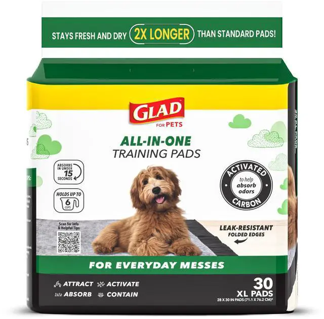 Main image of Pets Extra Large Charcoal Training Pads for Dogs and Puppies, Activated Carbon Odor Control, 6-Layer Absorbent Leak-Proof Pee Pads with Pheromone Attractant, 28 x 30 in, 30 Count