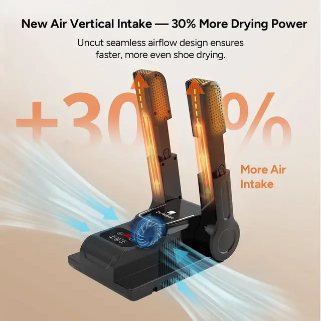 Alt view image 4 of 7 - Boot Dryer Shoe Dryer, Glove & Boot Warmer with Heat Blower, Portable Adjustable Rack and Timer, Folding Design & Quick Drying for Shoes, Gloves, Hats, Socks, Ski Boots