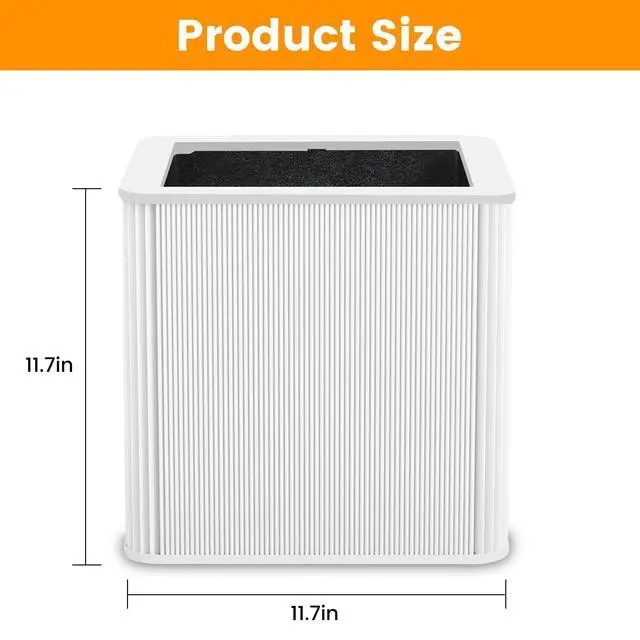 Alt view image 2 of 7 - 211+ Replacement Filter Compatible with Blue Pure Blue Pure 211+ Air Cleaner Purifier Series, 2 Stage Filtration System of H13 True HEPA and Activated Carbon Filter, (2 Pack)
