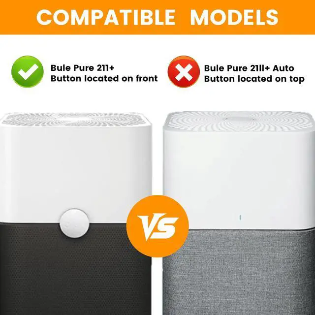 Alt view image 3 of 7 - 211+ Replacement Filter Compatible with Blue Pure Blue Pure 211+ Air Cleaner Purifier Series, 2 Stage Filtration System of H13 True HEPA and Activated Carbon Filter, (2 Pack)
