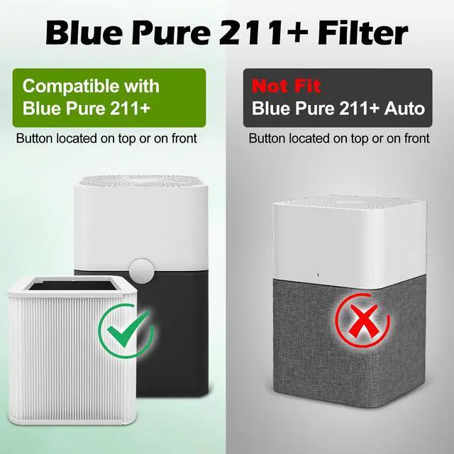 Alt view image 3 of 7 - 2 Pack 211+ Filter Replacement Compatible with 211+ Air Purifier, 2-Stage Filtration System of H13 True HEPA Filter for 211