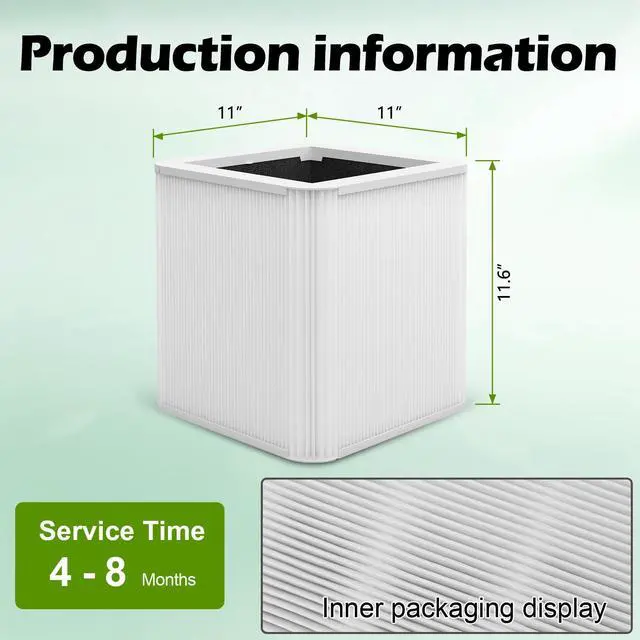 Alt view image 4 of 7 - 2 Pack 211+ Filter Replacement Compatible with 211+ Air Purifier, 2-Stage Filtration System of H13 True HEPA Filter for 211