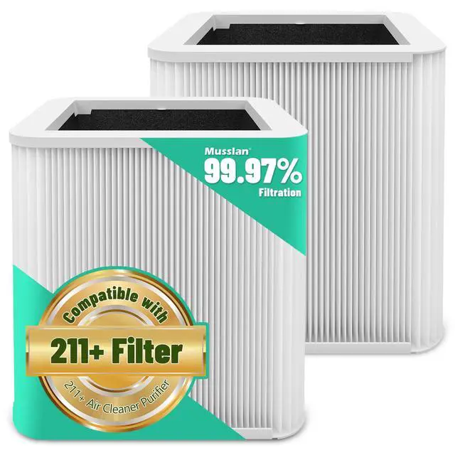 Alt view image 7 of 7 - 2 Pack 211+ Filter Replacement Compatible with 211+ Air Purifier, 2-Stage Filtration System of H13 True HEPA Filter for 211