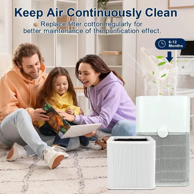 Alt view image 7 of 7 - 211+ Auto Replacement Filter Compatible with Blueair Blue Pure 211+ Air Purifier, 2-Stage Filtration System, with Activated Carbon, White (2 Packs)