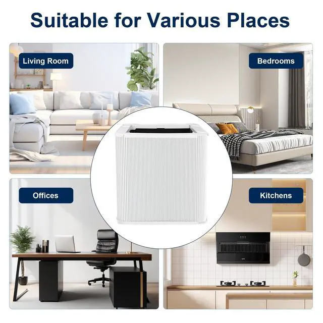Alt view image 6 of 7 - 211+ Auto Replacement Filter Compatible with Blueair Blue Pure 211+ Air Purifier, 2-Stage Filtration System, with Activated Carbon, White (2 Packs)