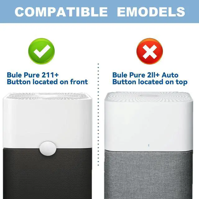 Alt view image 2 of 7 - 211+ Filter Replacement Compatible with Blue Pure 211+ Air Purifier Series, 2 Stage Filtration System of H13 True HEPA Filters & Activated Carbon Filter, 1 Pack