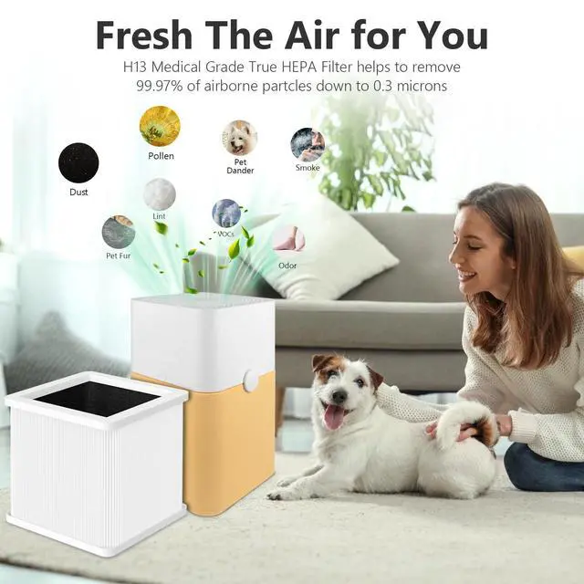Alt view image 3 of 7 - 211+ Replacement Filter Compatible with Blueair Blue Pure 211+ and 211+ Auto Air Cleaner Purifier, 2 Stages Filtration of Main and Activated Carbon Filter, 2 Packs