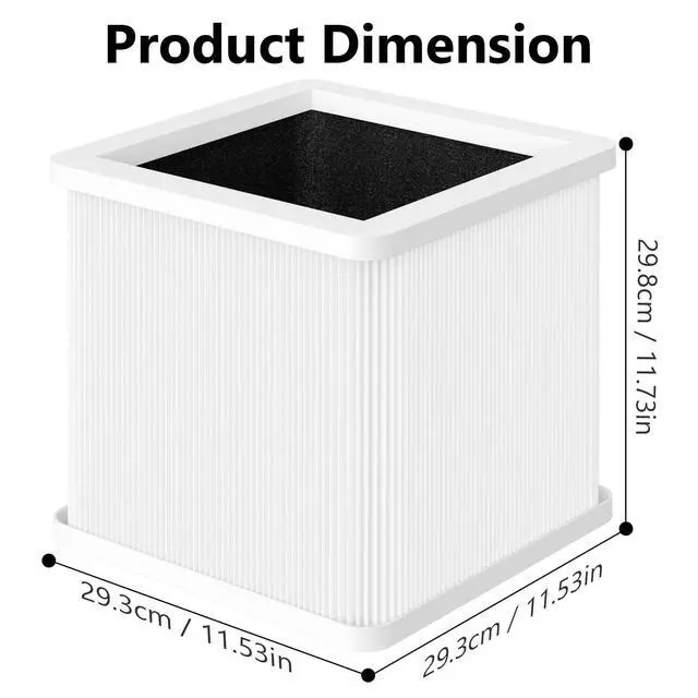 Alt view image 4 of 7 - 211+ Replacement Filter Compatible with Blueair Blue Pure 211+ and 211+ Auto Air Cleaner Purifier, 2 Stages Filtration of Main and Activated Carbon Filter, 2 Packs