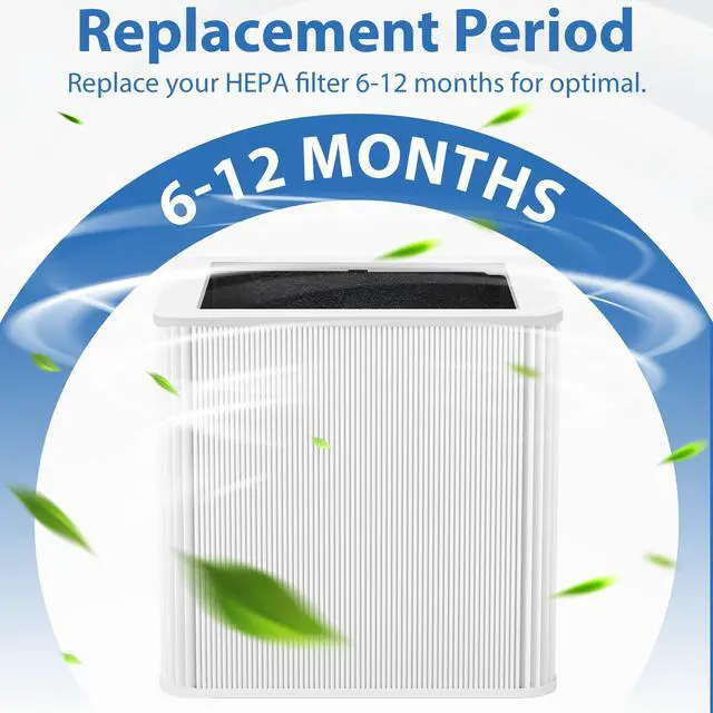 Alt view image 6 of 7 - 211+ Replacement Filter Compatible with Blue Pure 211+ Air Cleaner Purifier, 2 Stage Filtration System of H13 True Filter and Activated Carbon Filter, 1Pack