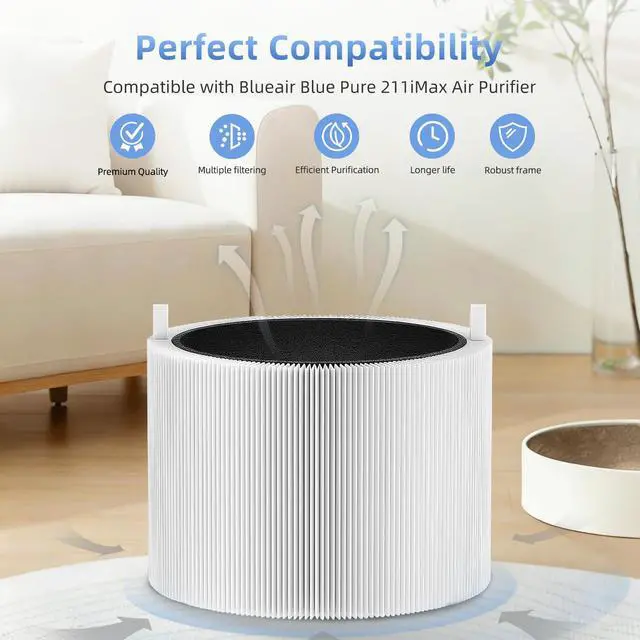 Alt view image 2 of 7 - 211i Max Replacement Filter Compatible with BLUEAIR Blue Pure 211i Max Air Purifier, Activated Carbon (1pack)