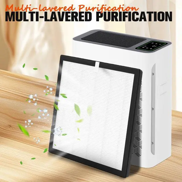 Alt view image 5 of 7 - TZ-K2 Air Purifier Replacement Filter, H13 True HEPA & Activated Carbon, Compatible with ToLife TZ-K2 Air Cleaner 4-Pack Filters with Cleaning Brush