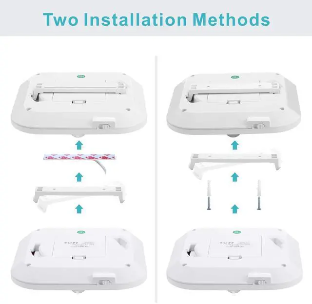 Alt view image 5 of 7 - 2 Pack Battery Operated Ceiling Light Motion Sensor Shower Light, Wireless Closet Lights 6000K LED Bathroom Shower Lamp, Motion Activated Ceiling Lamp for Bathroom Closet Cabinet(Battery Not Included)