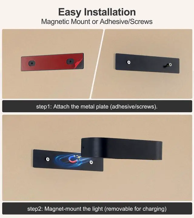 Alt view image 5 of 7 - 2Pcs RGB Wall Light with Remote Control, LED Indoor Wall Sconce, 6000mAh Rechargeable Battery Powered Wall Lamps, 12 Colors Wireless Wall Lamp for Bedroom Living Room Decor