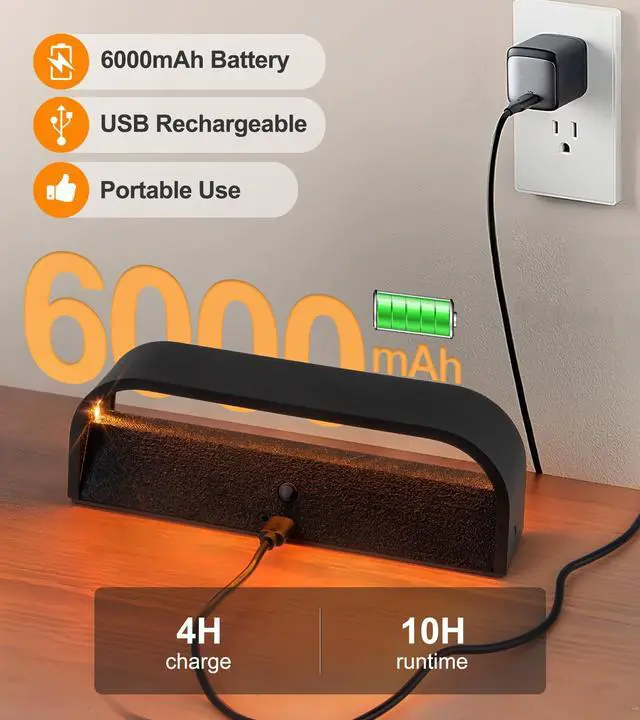 Alt view image 4 of 7 - 2Pcs RGB Wall Light with Remote Control, LED Indoor Wall Sconce, 6000mAh Rechargeable Battery Powered Wall Lamps, 12 Colors Wireless Wall Lamp for Bedroom Living Room Decor