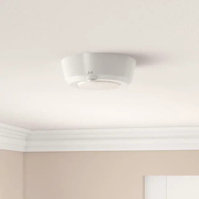 Alt view image 2 of 7 - Wireless Ceiling Light with RF Remote and Motion Detector, Cool Warm White Shower Light,Super Bright Battery Ceiling Light Timer for Closet Hallway Stair Gargage 5.67 Inch, 300Lumens