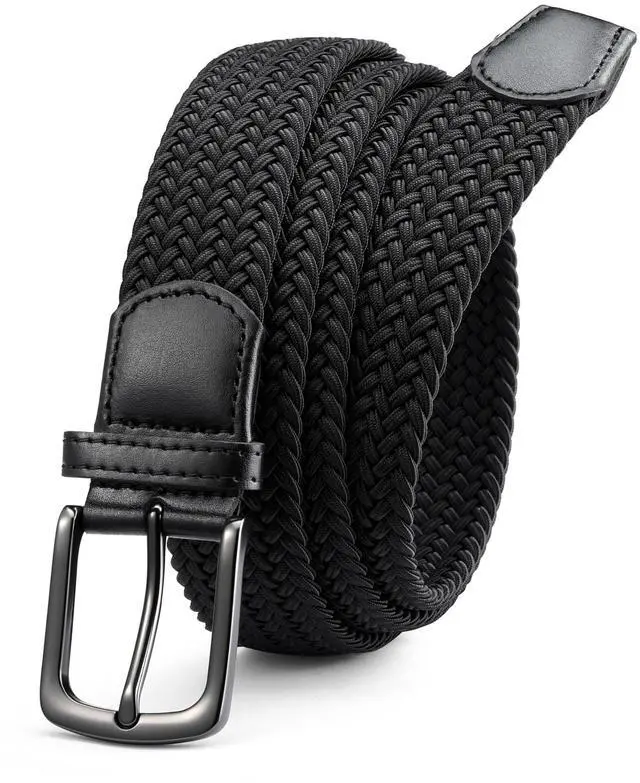 Main image of Stretch Belts for Men - Braided Elastic Golf Belt for Men 1 3/8"- Fits Casual Jeans & Shorts