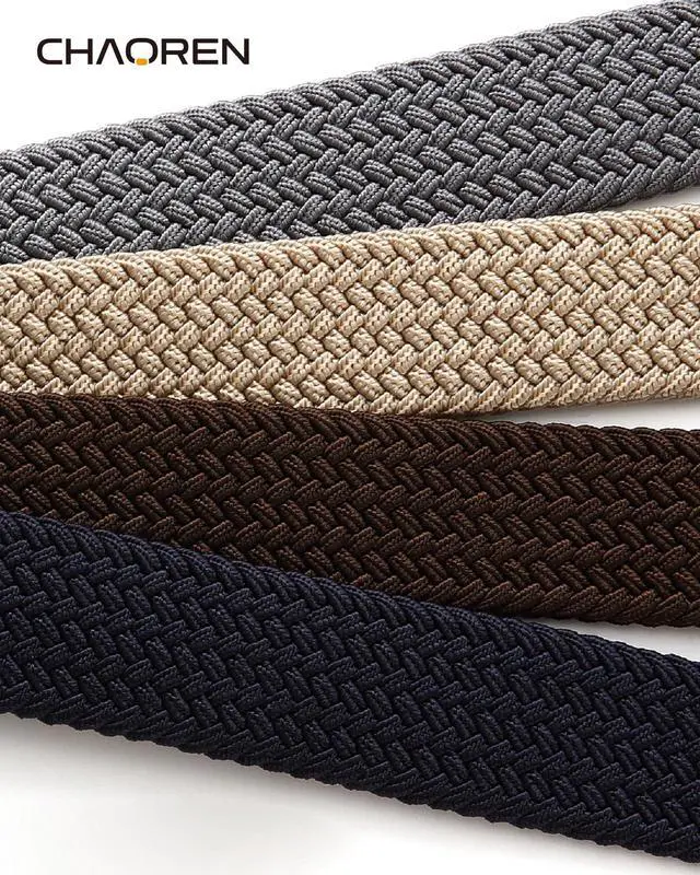 Alt view image 7 of 7 - Stretch Belts for Men - Braided Elastic Golf Belt for Men 1 3/8"- Fits Casual Jeans & Shorts