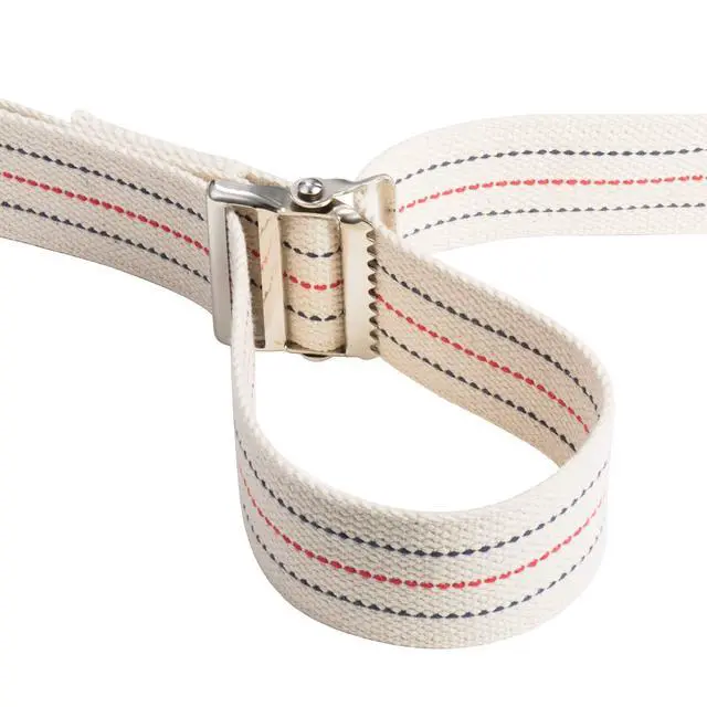 Alt view image 5 of 7 - Transfer and Gait Belt with Metal Buckle - Transfer Walking and Standing Assist Aid for Caregiver Nurse Therapist 2 inches (Beige with Stripes, 60")