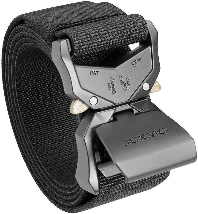 Main image of Tactical Belt, Military Hiking Rigger 1.5" Nylon Web Work Belt with Heavy Duty Quick Release Buckle (Black, Medium)