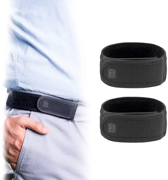 Main image of Titan No Buckle Elastic Belt For Men Pair of Medium Fits 1.5 Inch Belt Loops, Comfortable and Easy To Use Guaranteed to Fit All Pants Attaches To Two Loops