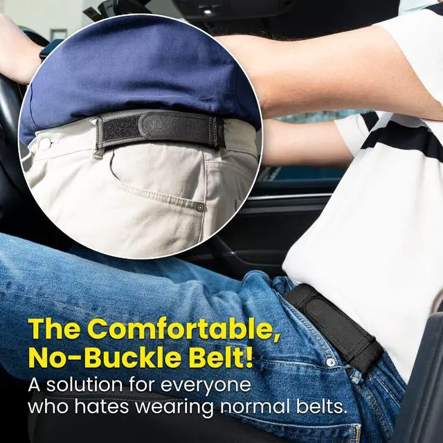 Alt view image 4 of 6 - Titan No Buckle Elastic Belt For Men Pair of Medium Fits 1.5 Inch Belt Loops, Comfortable and Easy To Use Guaranteed to Fit All Pants Attaches To Two Loops