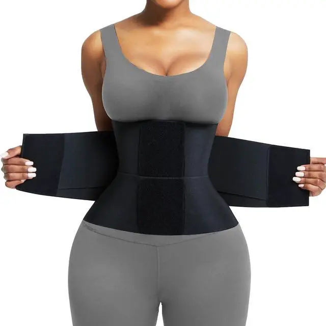 Main image of Workout Waist Trainer Underbust Corsets Cincher Belt Hourglass Corset Body Shaper for Women Black L