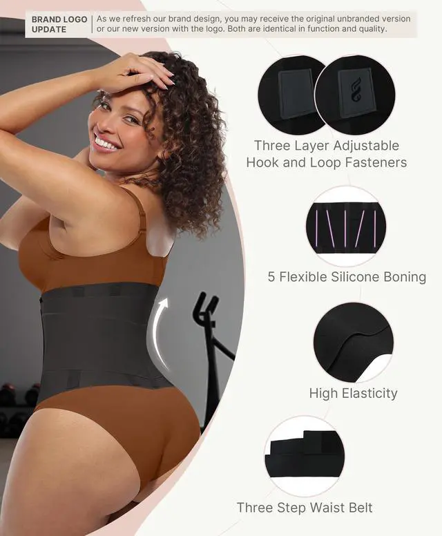 Alt view image 2 of 6 - Workout Waist Trainer Underbust Corsets Cincher Belt Hourglass Corset Body Shaper for Women Black L