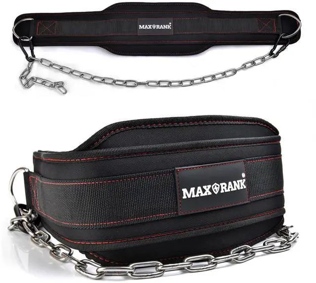 Main image of Dip belt With 37-40" Chain, 550lbs - 650lbs Weight Capacity, Weightlifting Belt for Dips and Pullups