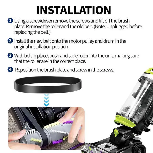 Alt view image 6 of 7 - Style 7/9/10 P/N 3031120 Replacement Belt For Bissell Vacuum Belt Fit Bissell Powerforce Helix Powerlifter Cleanview Swivel Rewind Pet Vacuum Cleaner Replace Parts 2031093 32074 3031123 2-Pack