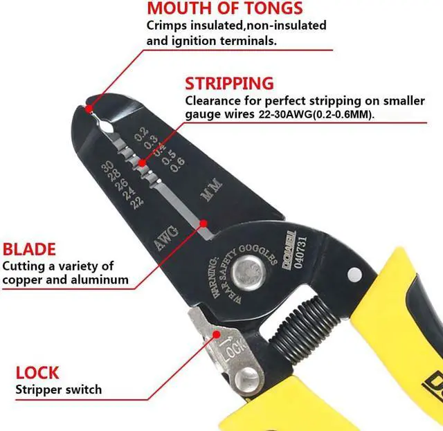 Alt view image 3 of 4 - 22-30 AWG Wire Stripper Wire Stripping Tool Wire Cutter And Multi-Function Hand ToolProfessional Handle Design And Refined Craftsmanship.