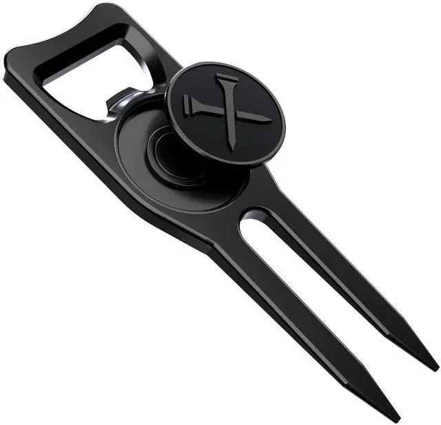 Main image of 6-in-1 Premium Divot Tool & Ball Marker - Bottle Opener - Club Tee - Groove Cleaner - Putting Alignment - Designed to Be the Ultimate Tool for the Green - Black