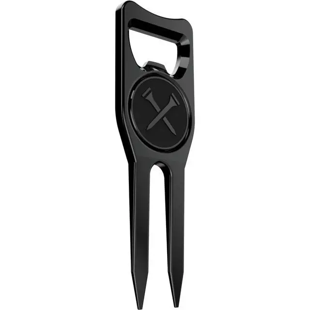 Alt view image 2 of 7 - 6-in-1 Premium Divot Tool & Ball Marker - Bottle Opener - Club Tee - Groove Cleaner - Putting Alignment - Designed to Be the Ultimate Tool for the Green - Black